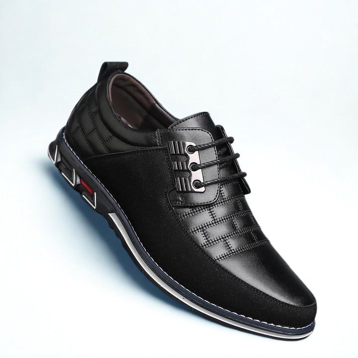 St.Vaxholm Oxford Derby Stripe – lädersko – Svart – Herr