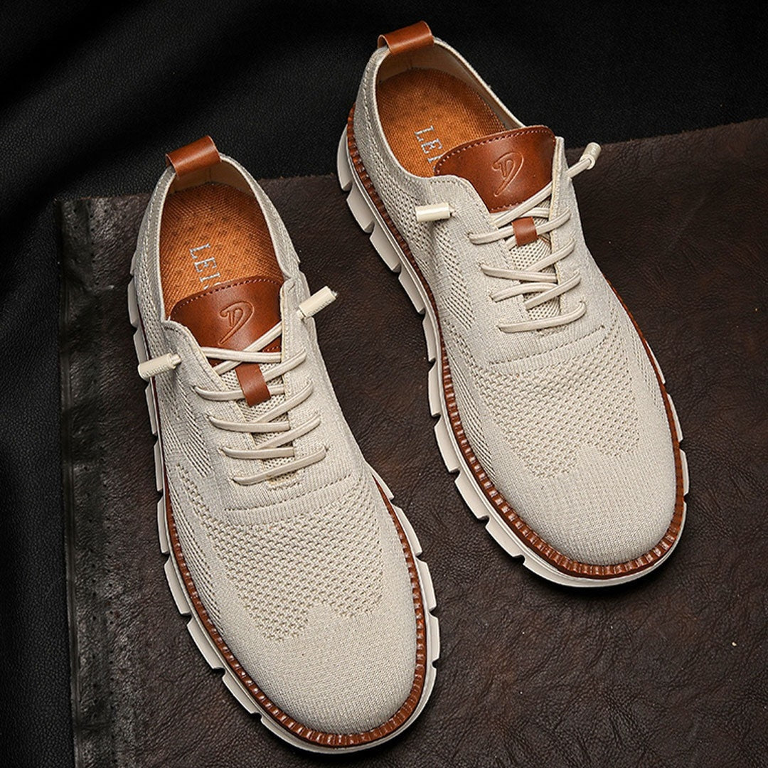 St.Vaxholm - Urban Eleganta och Bekväma Herrsneakers – Stenfärg