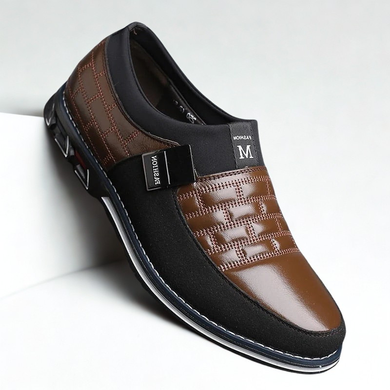 St.Vaxholm Slip-on läderskor – Brun – Herr