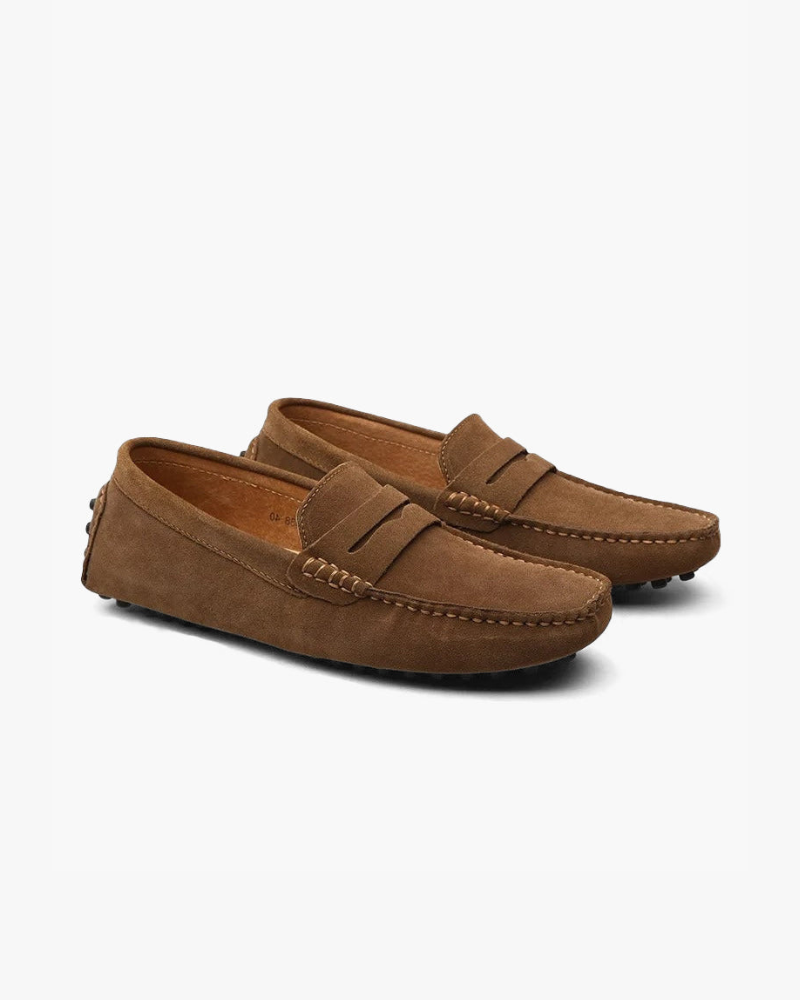 St.Vaxholm Driverloafers i mocka – Brun - Herr