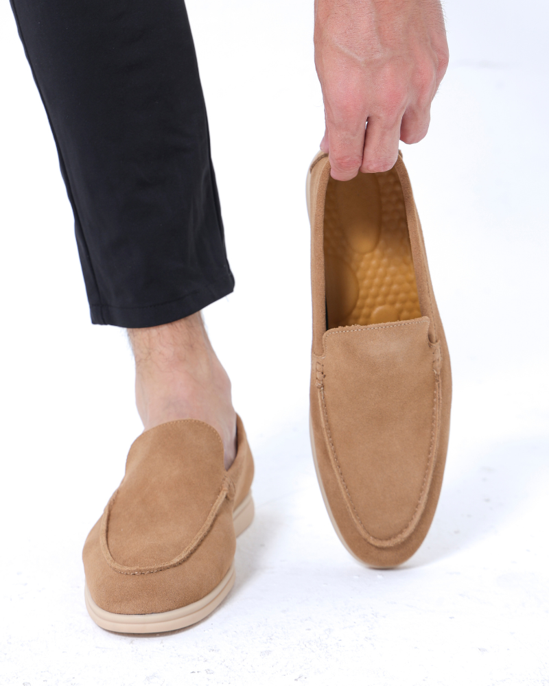 St.Vaxholm Premium loafer i mockaläder – Karamellbrun – Herr