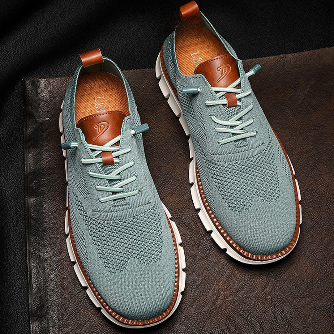 St.Vaxholm - Urban Eleganta och Bekväma Herrsneakers – Blågrön
