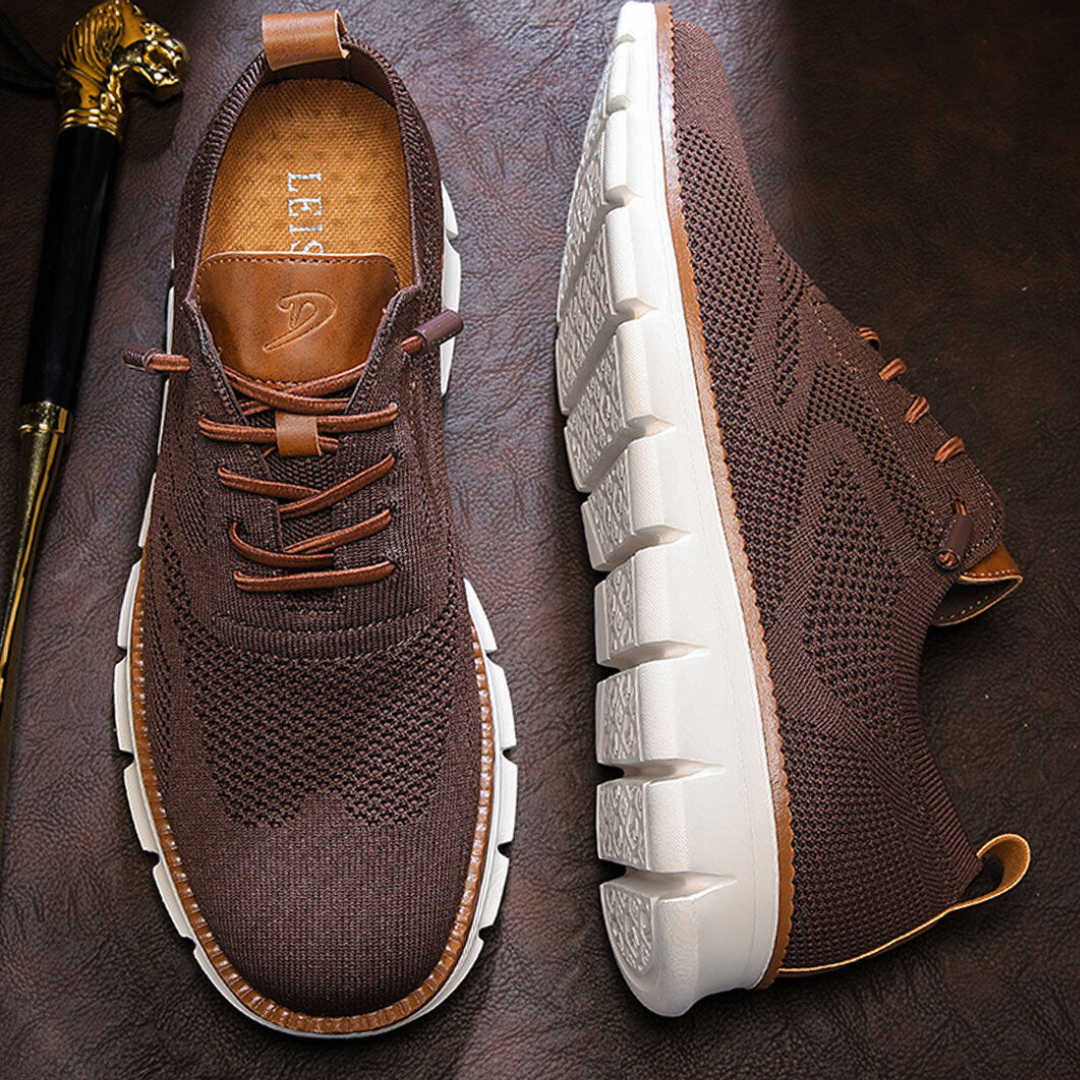 St.Vaxholm - Urban Eleganta och Bekväma Herrsneakers – Vinröd