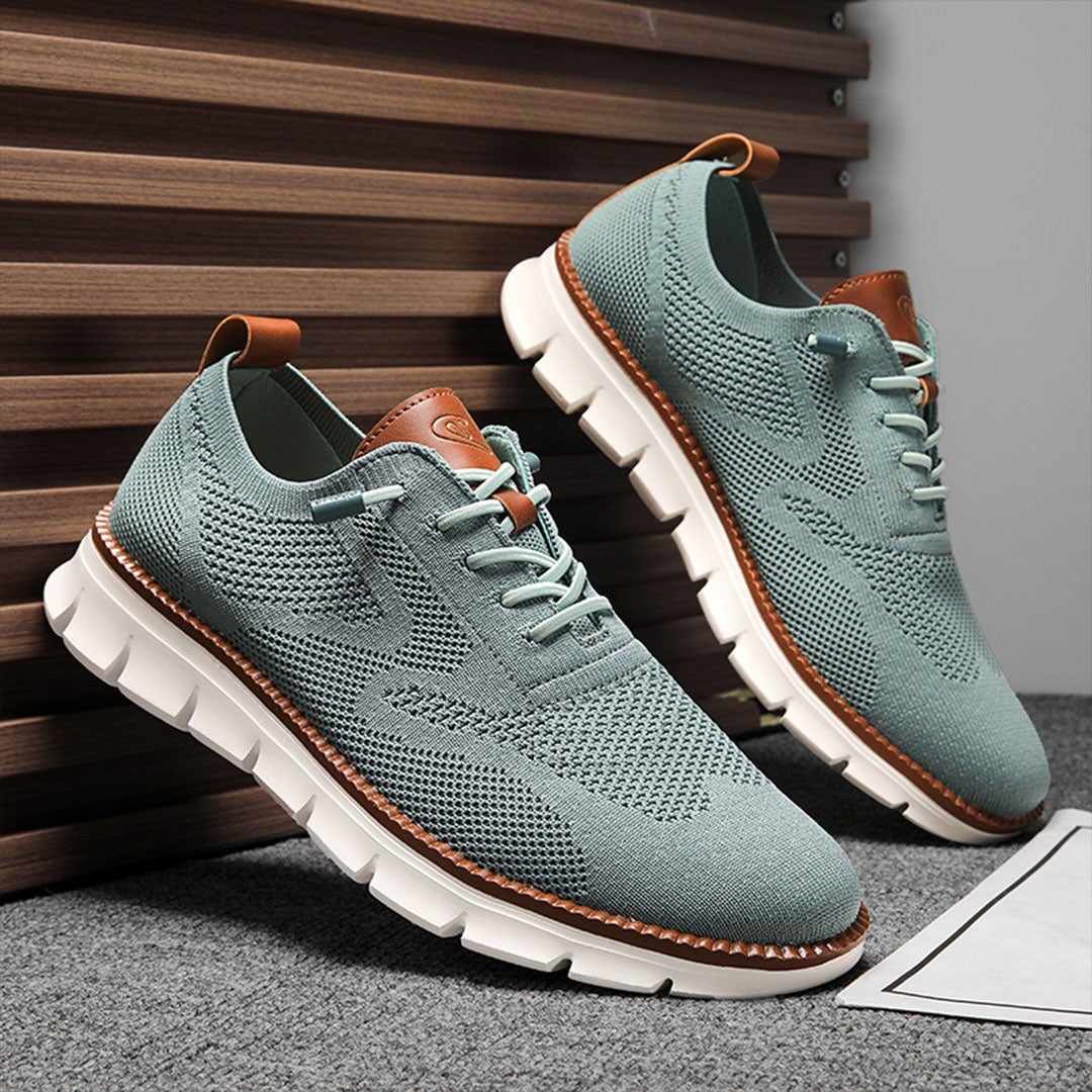 St.Vaxholm - Urban Eleganta och Bekväma Herrsneakers – Blågrön