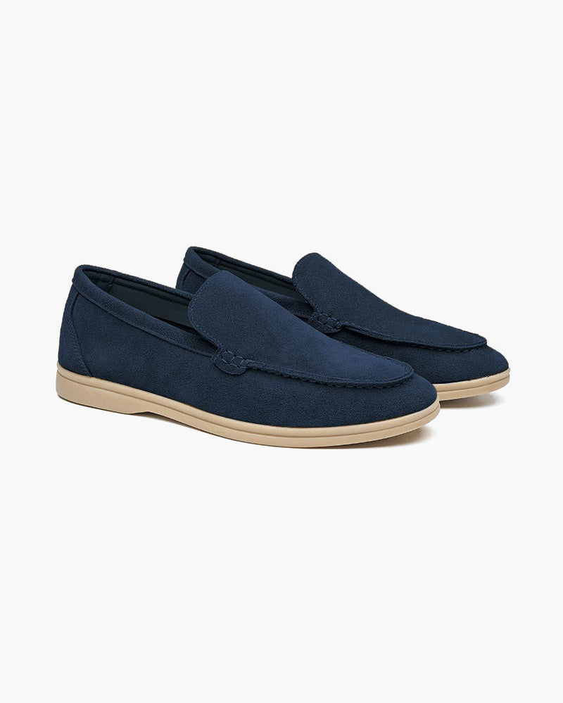 St.Vaxholm Premium loafer i mockaläder – Marinblå – Herr