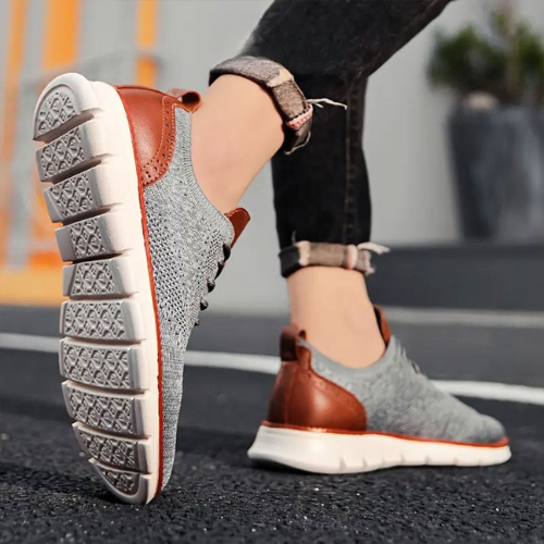 St.Vaxholm - Flexknite Andningsbara och Bekväma Sneakers - Grå