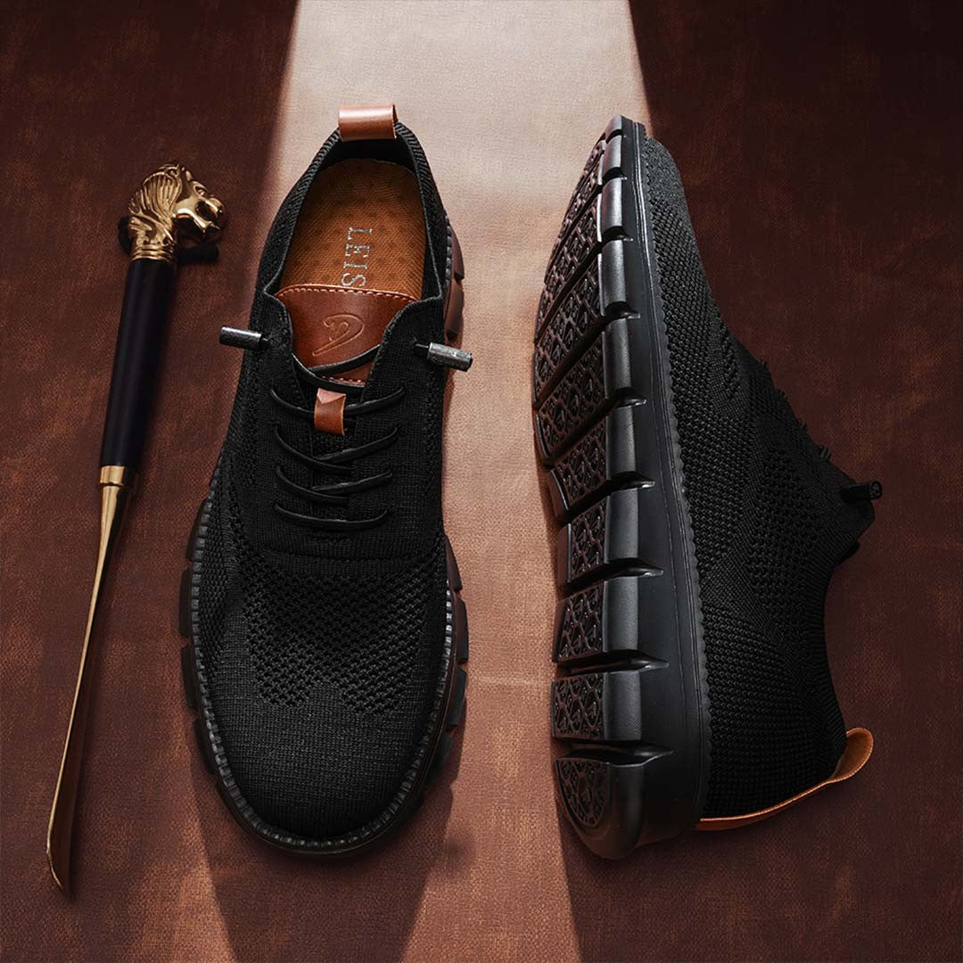 St. Vaxholm - Urban Blackout Eleganta och Bekväma Herrsneakers i Begränsad Upplaga - Svart