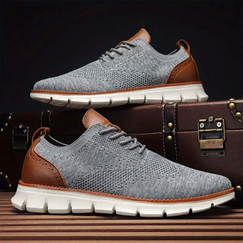 St.Vaxholm - Flexknite Andningsbara och Bekväma Sneakers - Grå