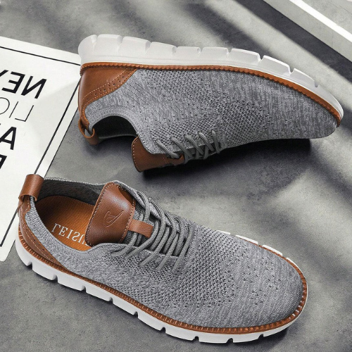 St.Vaxholm - Flexknite Andningsbara och Bekväma Sneakers - Grå