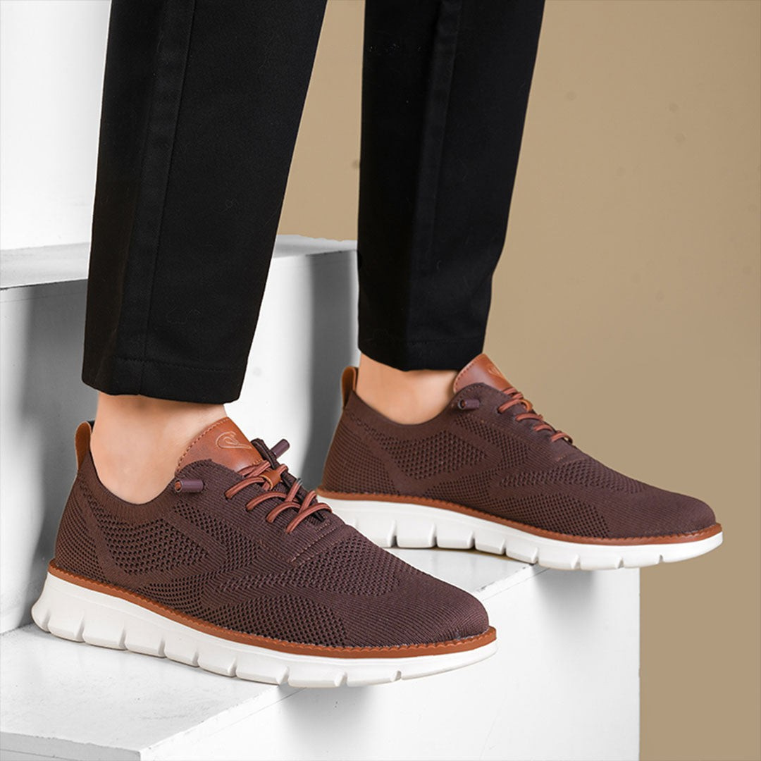 St.Vaxholm - Urban Eleganta och Bekväma Herrsneakers – Vinröd