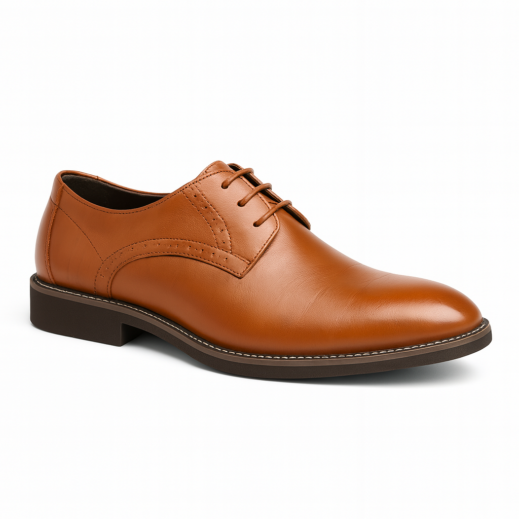 St.Vaxholm Wingtip Dress – finskor i äkta läder – Beige – Herr