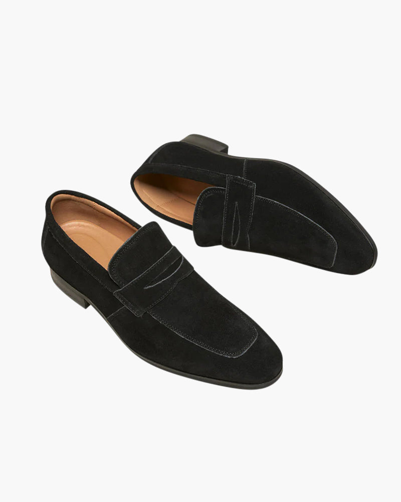 St.Vaxholm Lyxiga loafers i mockaläder – Svart – Herr
