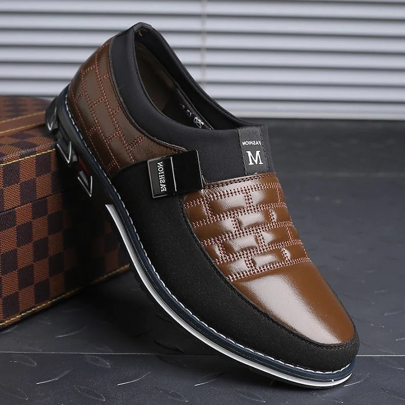 St.Vaxholm Slip-on läderskor – Brun – Herr