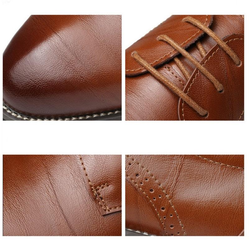 St.Vaxholm Wingtip Dress – finskor i äkta läder – Beige – Herr