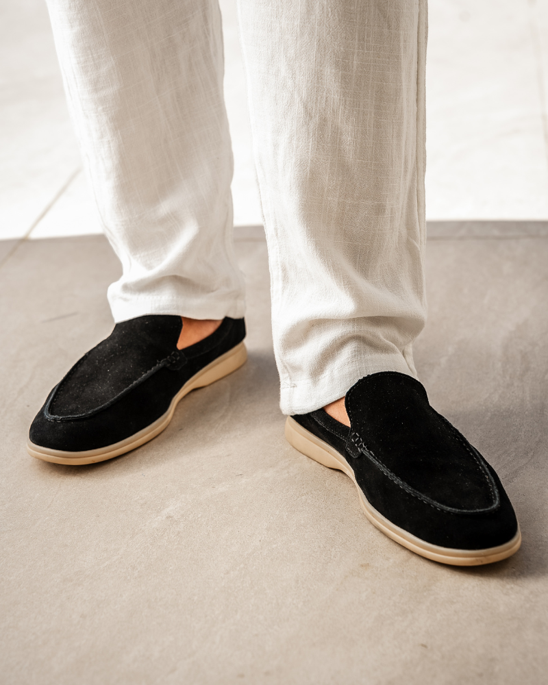 St.Vaxholm Premium loafer i mockaläder – Svart - Herr