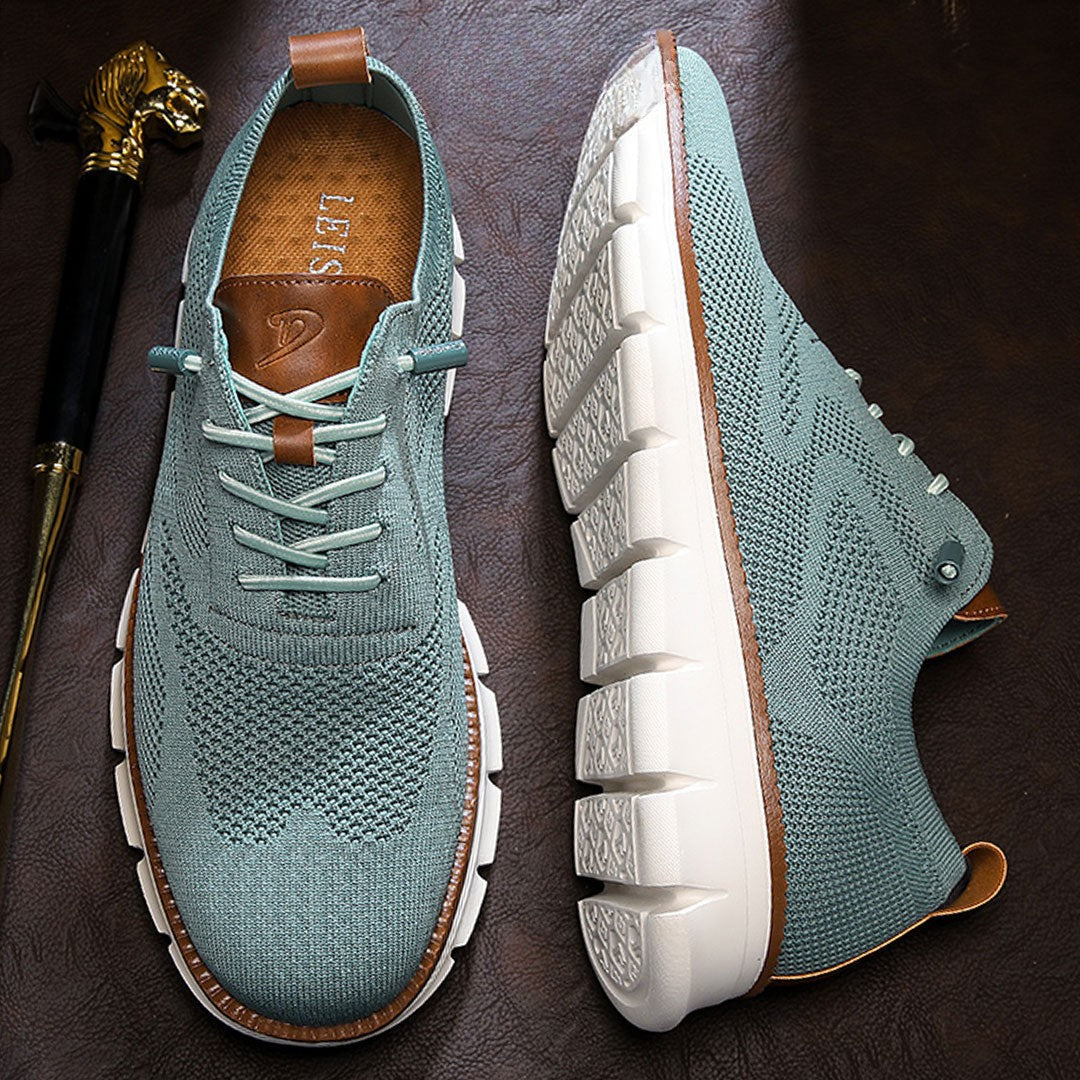 St.Vaxholm - Urban Eleganta och Bekväma Herrsneakers – Blågrön