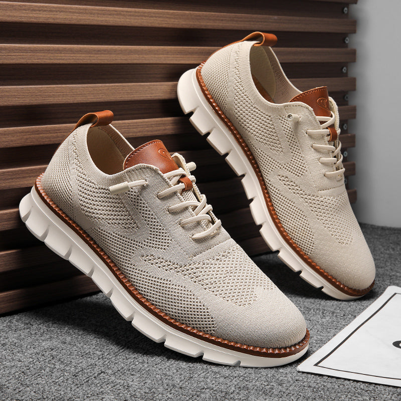 St.Vaxholm - Urban Eleganta och Bekväma Herrsneakers – Stenfärg