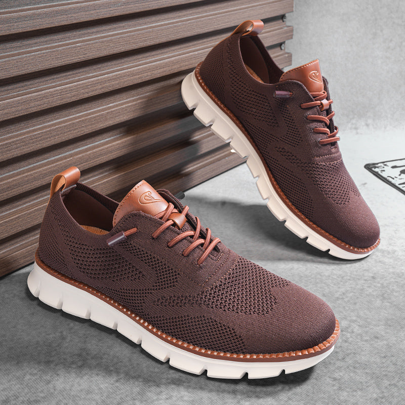 St.Vaxholm - Urban Eleganta och Bekväma Herrsneakers – Vinröd