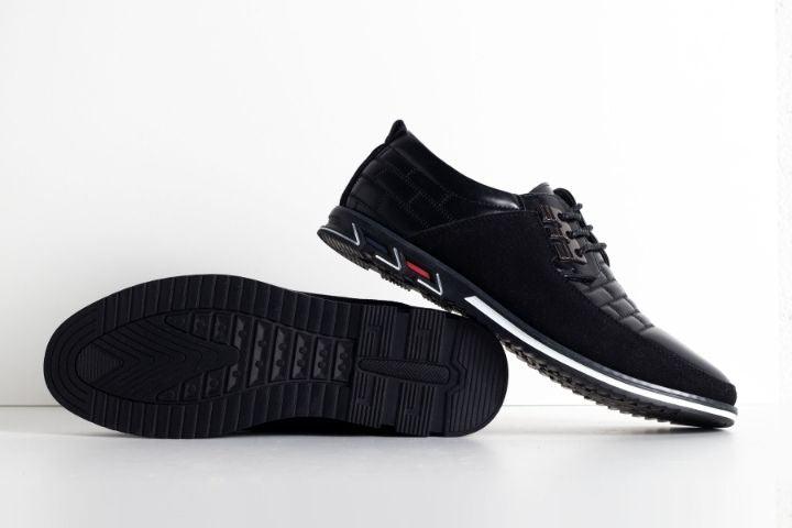 St.Vaxholm Oxford Derby Stripe – lädersko – Svart – Herr