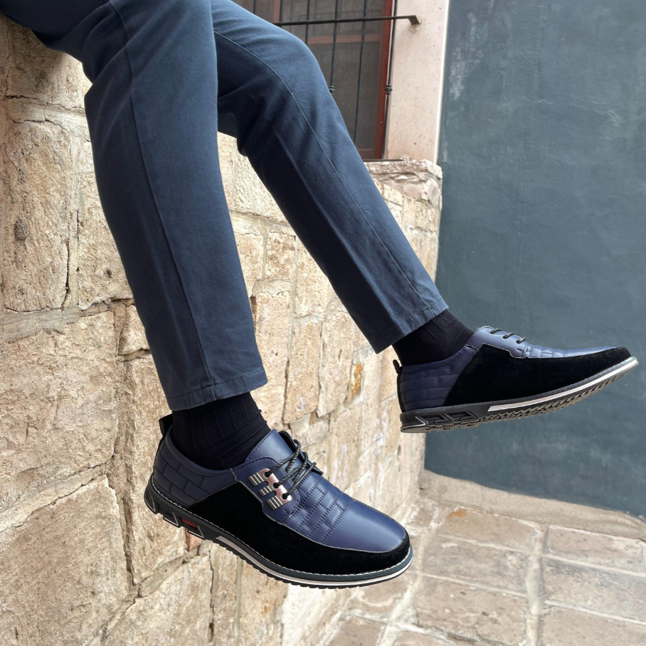 St.Vaxholm Oxford Derby Stripe – lädersko – Svart – Herr