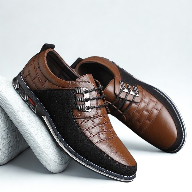 St.Vaxholm Oxford Derby Stripe Lädersko – Brun - Herr