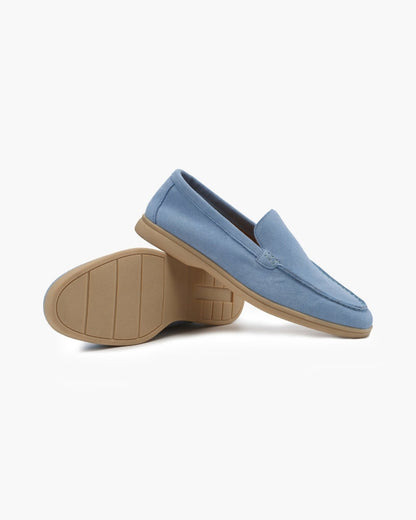 St.Vaxholm Premium loafer i mockaläder – Skyeblå - Herr