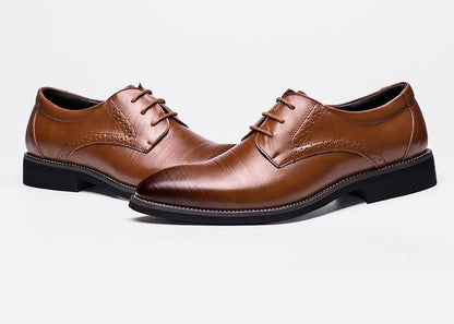 St.Vaxholm Wingtip Dress – finskor i äkta läder – Brun – Herr