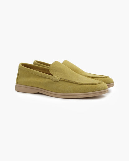 St.Vaxholm Premium loafer i mockaläder – Ljusgrön – Herr