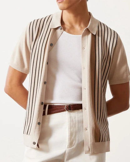 St.Vaxholm - Monte Carlo Retro Stripe Knit Polo