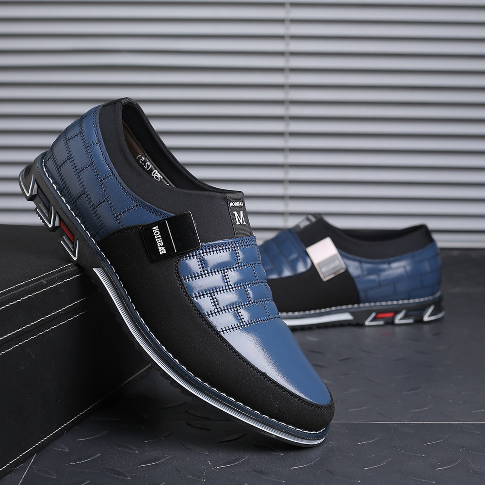 St.Vaxholm Slip-on läderskor – Blå – Herr