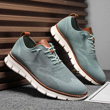 St.Vaxholm - Urban Eleganta och Bekväma Herrsneakers – Blågrön