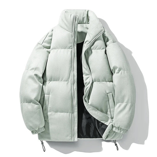 St.Vaxholm – Exklusiv Parkas i Hjortskinnsvelour – Lyxig Vinterjacka - Grön