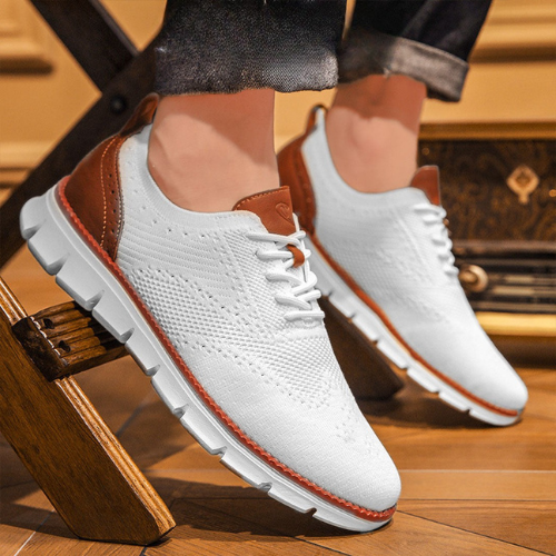 St.Vaxholm - Flexknite Andningsbara och Bekväma Sneakers - Vit