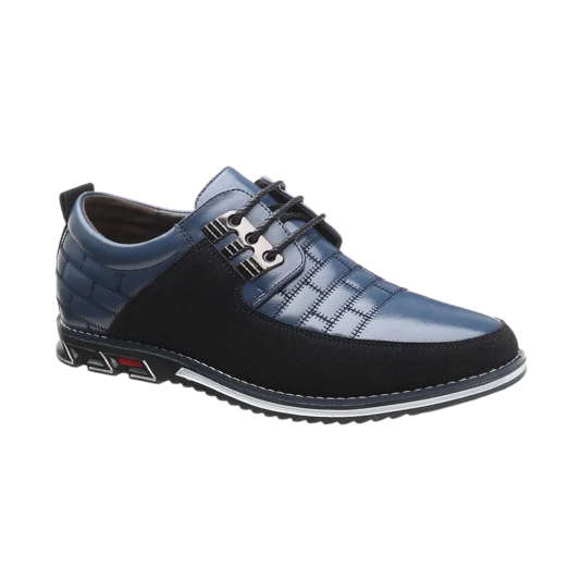 St.Vaxholm Oxford Derby Stripe Lädersko – Blå - Herr