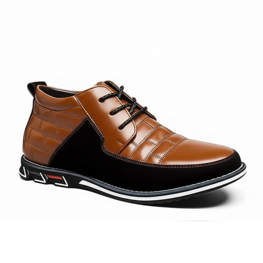 St.Vaxholm Oxford Derby – höga sneakers i äkta läder – Brun – Herr