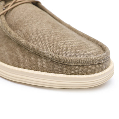 St.Vaxholm Bekväm vardagssko i mockaläder – Khaki – Herr