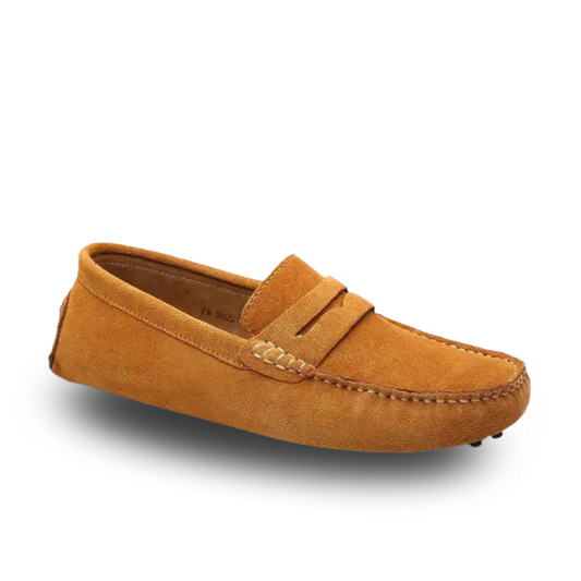 St.Vaxholm Driverloafers i mocka – Karamellbrun - Herr