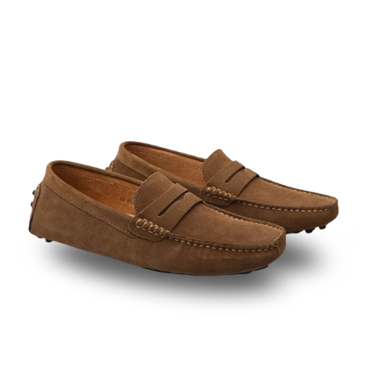 St.Vaxholm Driverloafers i mocka – Brun - Herr