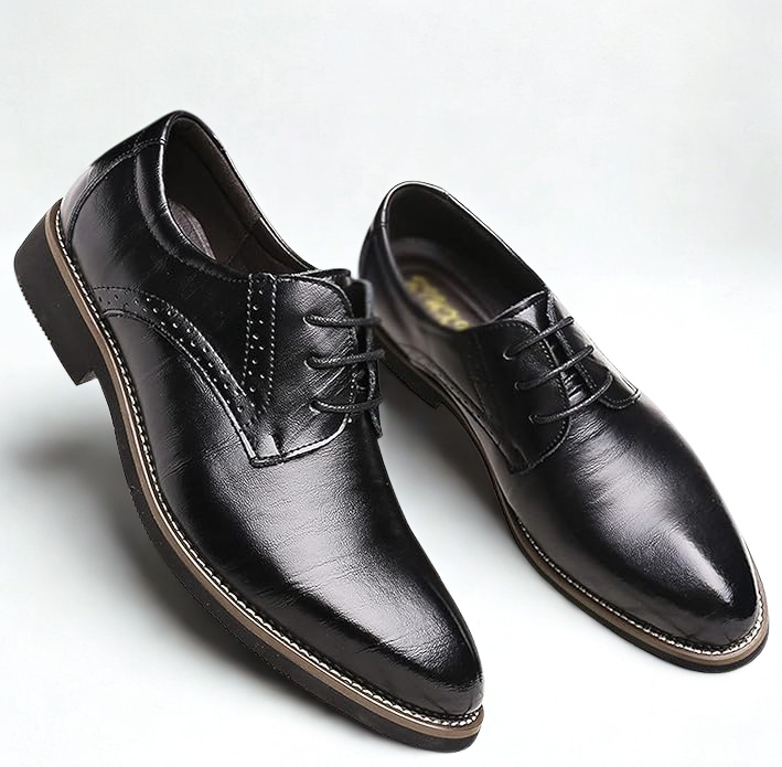 St.Vaxholm Wingtip Dress – finskor i äkta läder – Svart – Herr