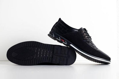 St.Vaxholm Oxford Derby Stripe – lädersko – Svart – Herr