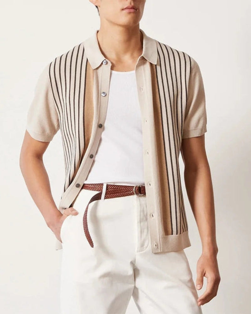St.Vaxholm - Monte Carlo Retro Stripe Knit Polo