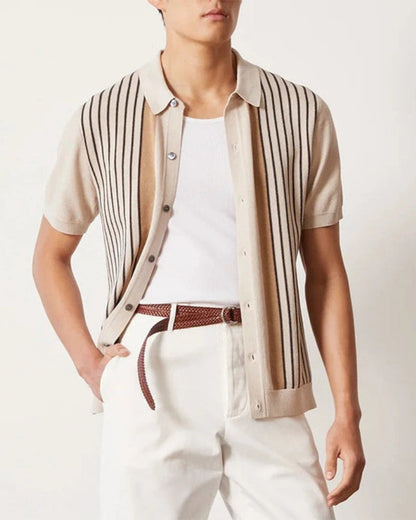 St.Vaxholm - Monte Carlo Retro Stripe Knit Polo