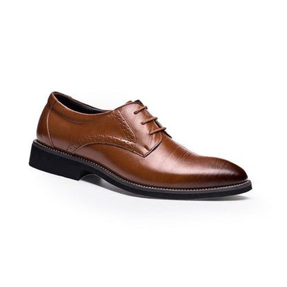 St.Vaxholm Wingtip Dress – finskor i äkta läder – Brun – Herr